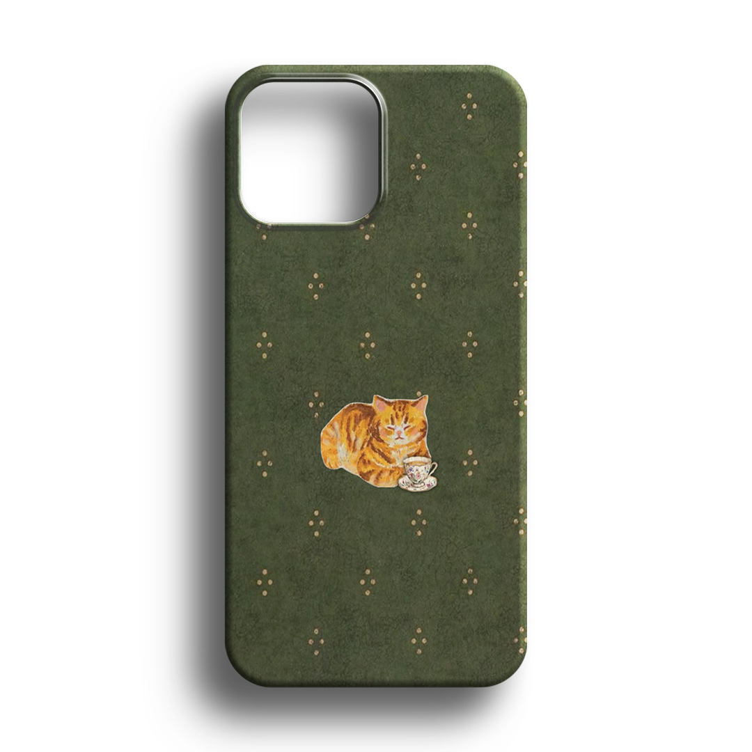 Tea Time Cat Premium Telefon Kılıfı - 921