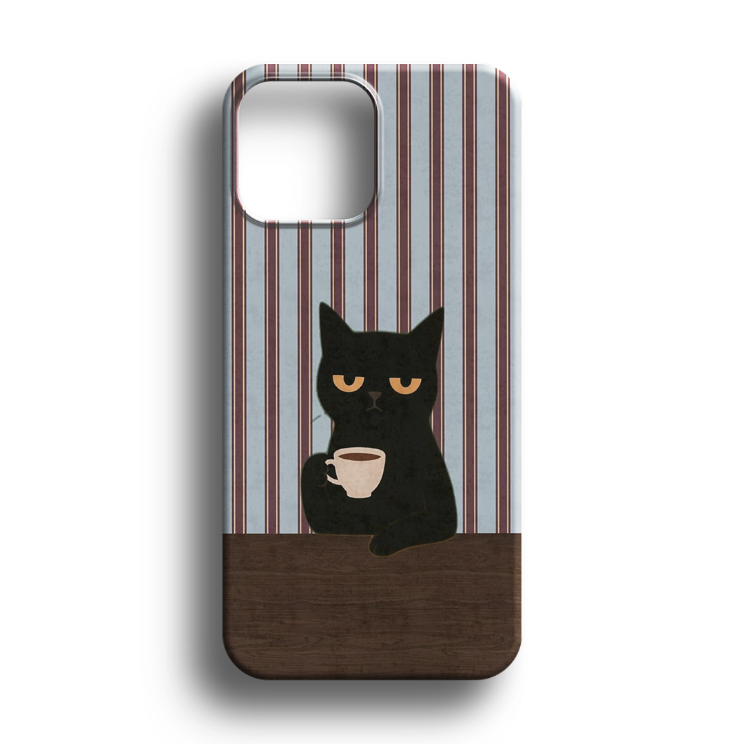 Black Cat Café Premium Telefon Kılıfı - 922