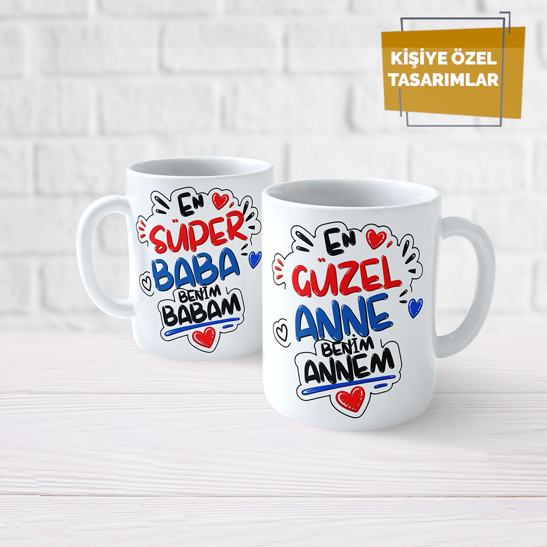 Anne Ve Baba  Özel Kupa Bardak
