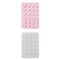 Silikonlu Vantuz Pembe ve Beyaz Telefon Vantuz Tutucu 2 Adet