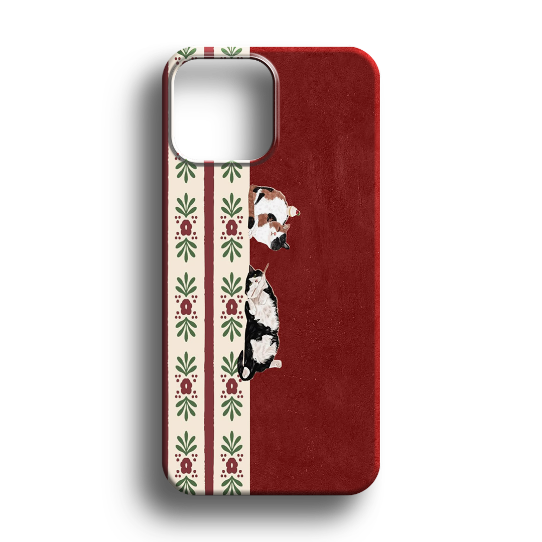 Burgundy Cat Harmony Premium Telefon Kılıfı - 957