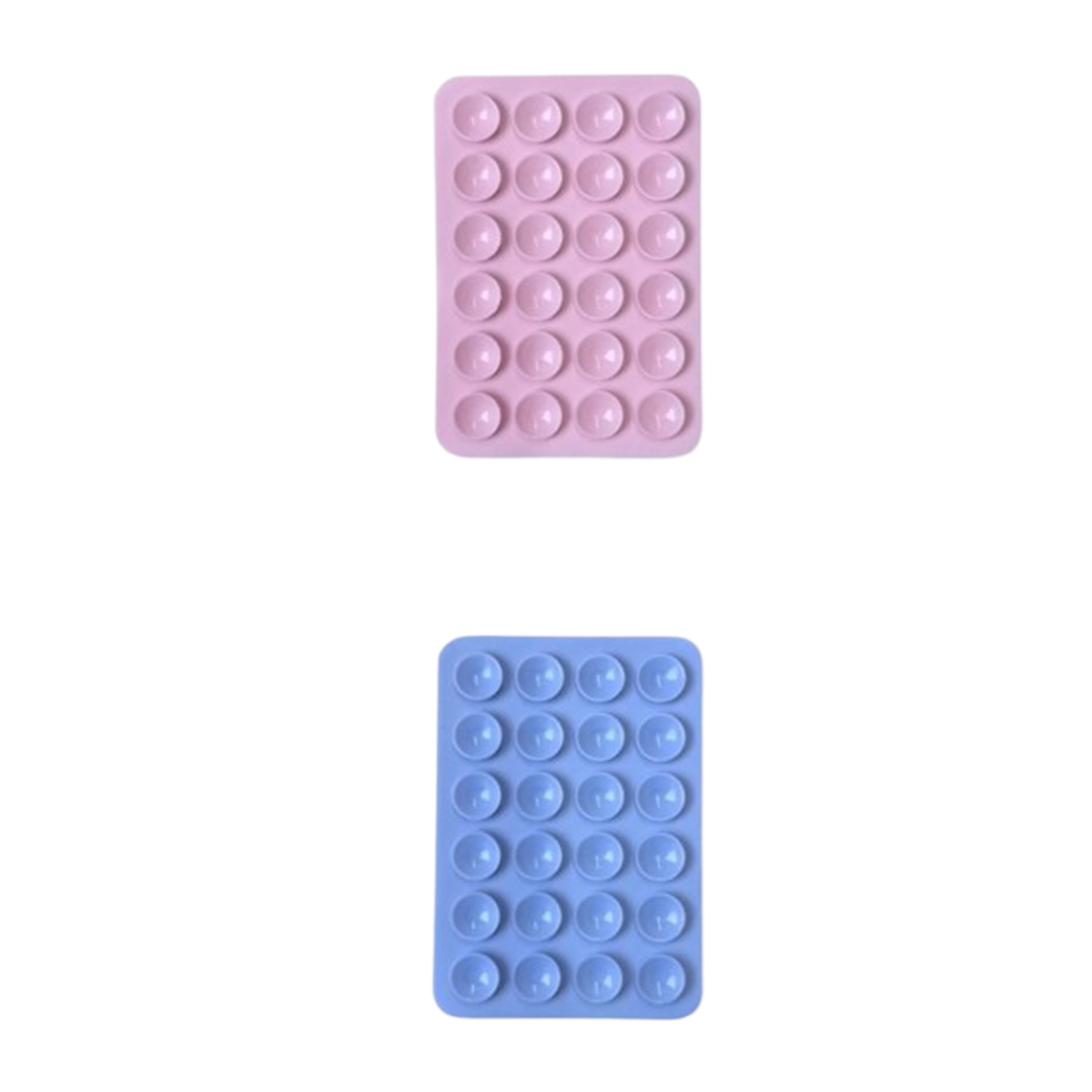 Silikonlu Vantuz Pembe ve Bebe Mavisi Telefon Vantuz Tutucu 2 Adet