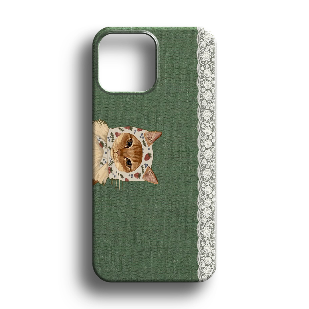Vintage Lace Kitty Premium Telefon Kılıfı - 958