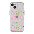 Pembe Çiçek Şeffaf Premium Telefon Kılıfı - 3