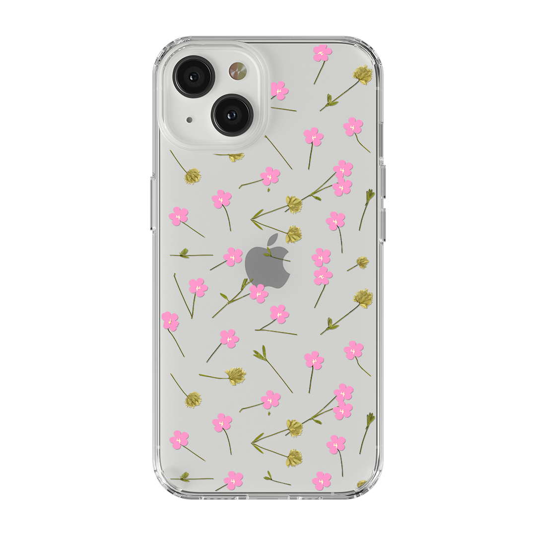 Pembe Çiçek Şeffaf Premium Telefon Kılıfı - 3