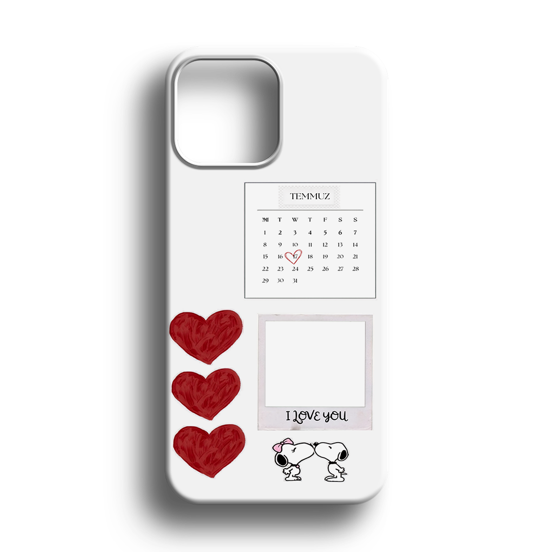 Kişiye Özel Tarihli Fotograflı  Premium Telefon Kılıfı