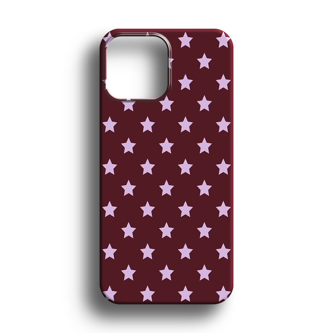 Bordo Yıldız Premium Telefon Kılıfı - 873