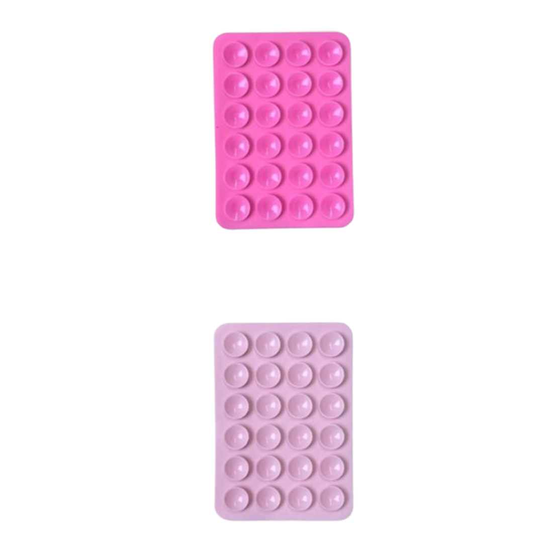 Silikonlu Vantuz Pembe ve Pudra Telefon Vantuz Tutucu 2 Adet