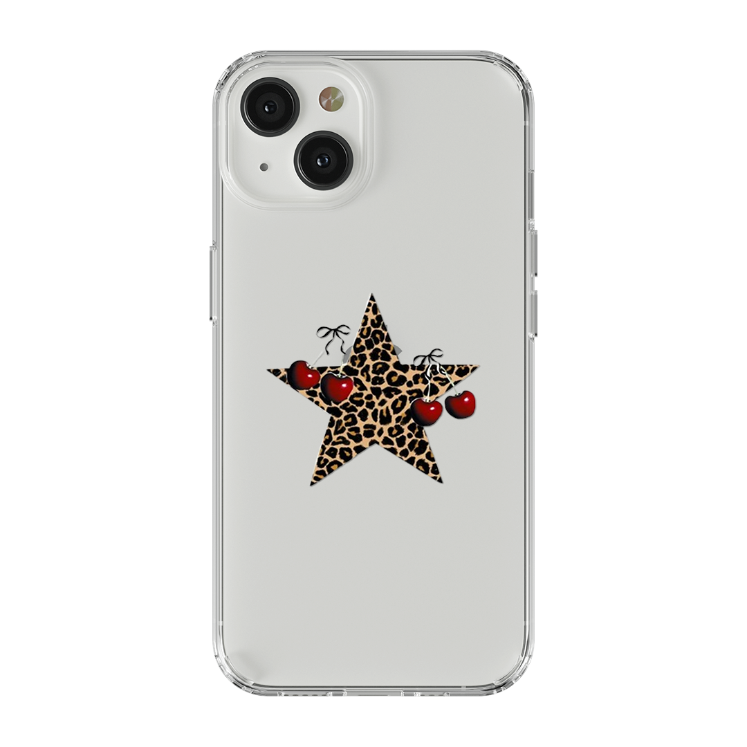Leopar Kiraz Şeffaf Kılıf Tasarım 48